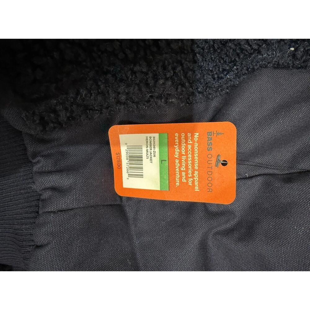 Bass Outdoor Women's Quilted-Trim Zip Bomber Jacket - Heron Multi Large NEW B47 - Picture 8 of 8